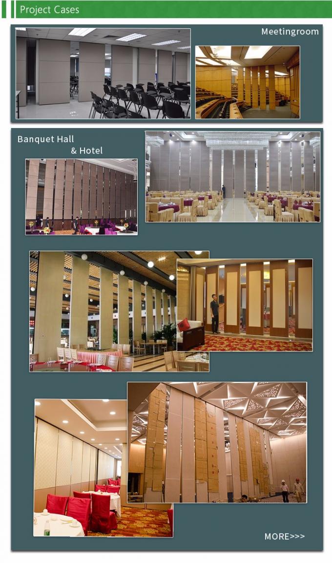 desplazamiento de divisiones plegables y de la división movible acústica de las paredes movibles acústicas para el pasillo del banquete