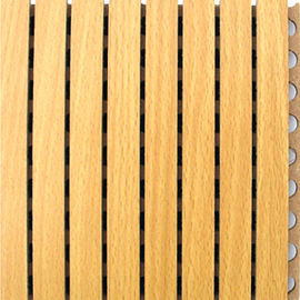 Los paneles de pared decorativos acústicos de madera del surco de la prueba incombustible del sonido
