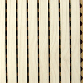 El panel acústico acanalado de madera del auditorio decorativo con la superficie de la melamina