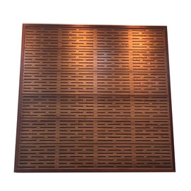 Tablero decorativo de madera perforado del techo de los paneles acústicos de la pared difusa del sonido