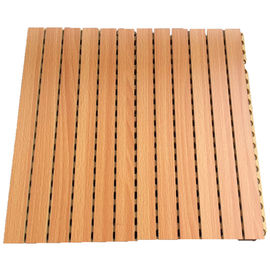 Material acanalado de madera de la fibra de poliéster del panel acústico de la decoración casera