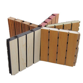 El panel acústico acanalado de madera fonoabsorbente/tablero decorativo de la pared para Music Room