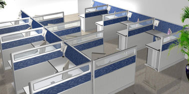 Puesto de trabajo modular de la oficina del cubículo de la división de los muebles contemporáneos para 6 Seater