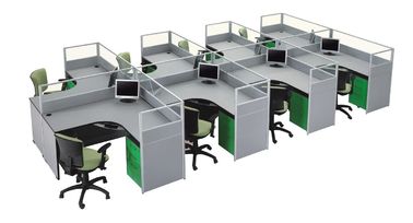 División modular tabla del puesto de trabajo de la oficina de 120 grados para 3 - 8 Seaters