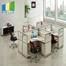 Forme las divisiones de los muebles de oficinas/la tabla del puesto de trabajo de la oficina con la pierna del acero del grueso de 1.5m m