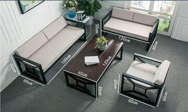 Sofá durable de los muebles de oficinas de la tela con las piernas del acero inoxidable para la zona de descanso