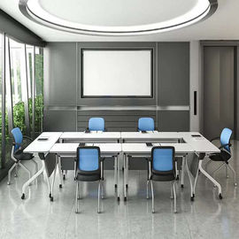 Tops de mesa de reuniones modernos del marco de acero para el centro de formación 3 años de garantía