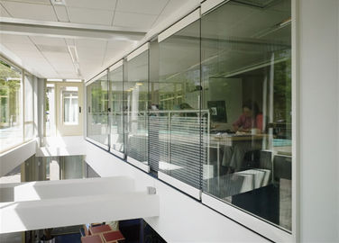Tabique moderado Frameless de aluminio de la división de cristal de Soudproof para la oficina