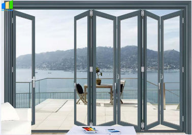 Puertas de plegamiento de aluminio europeas interiores francesas para la puerta de plegamiento de cristal exterior de los hogares