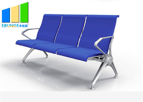 La PU azul de la aleación de aluminio cubre 5 sillas que esperan del aeropuerto con cuero del banco de Seaters