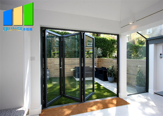 Modifique la puerta de cristal de desplazamiento de aluminio del patio para requisitos particulares del plegamiento del BI de la prenda impermeable para el exterior