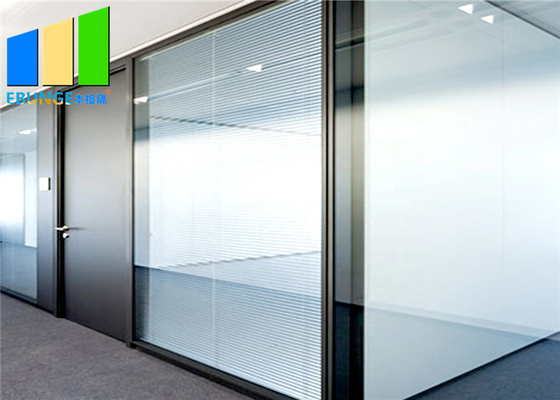 Altura completa desmontable modificada para requisitos particulares de la división de cristal del marco de aluminio de la oficina