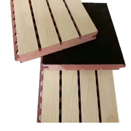 El panel de pared de madera de la absorción sana de la fibra de poliéster/insonorización acústica de las hojas