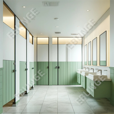 Resistente a los arañazos y fácil de limpiar 1/2 pulgadas 1950mm Pared divisoria del inodoro con puerta de bisagra