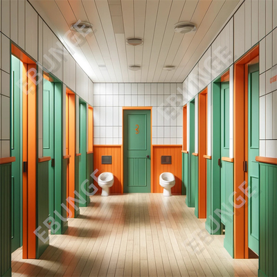 Pared divisoria de baño de alto rendimiento a prueba de fuego con varias opciones de color y resistencia a los impactos