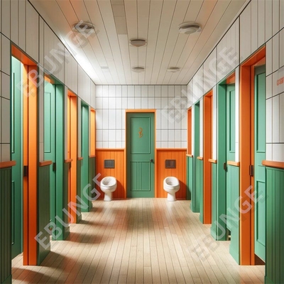 Pared divisoria de baño de alto rendimiento a prueba de fuego con varias opciones de color y resistencia a los impactos