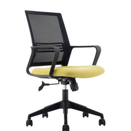 Silla de nylon de la malla del negro moderno del personal, mediados de sillas de eslabón giratorio de los muebles del servicio administrativo