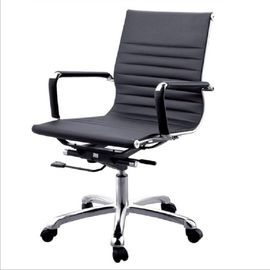 Silla de cuero negra ergonómica de la oficina/silla moderna del ordenador del eslabón giratorio