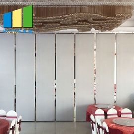 Pantalla plegable de desplazamiento de madera del divisor de las paredes de división del plegamiento acústico del sitio