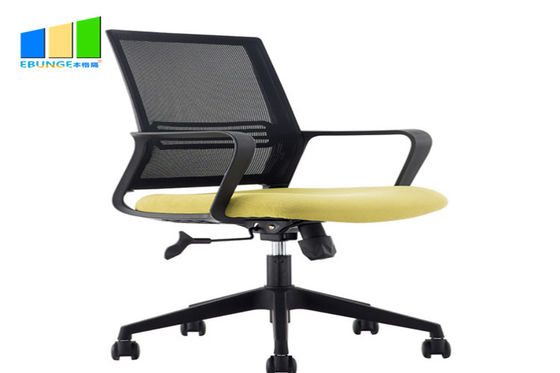 Mediados de silla del personal de Mesh Office Chair Computer Desk de la parte posterior de la tela de eslabón giratorio del negro ejecutivo de la silla