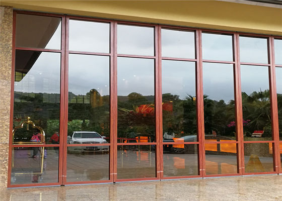 El vidrio de aluminio de desplazamiento del marco de la pista movible de la pared divide la pared para las salas de conferencias