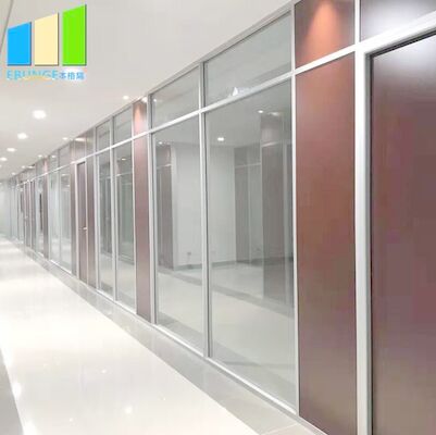 Paredes de división de cristal moderadas de aluminio ambientales de la oficina de EBUNGE 10m m solas