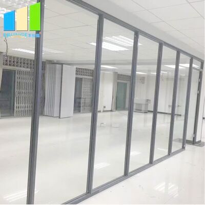 Paredes de división de cristal moderadas de aluminio ambientales de la oficina de EBUNGE 10m m solas