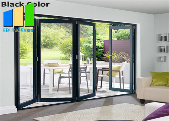 Modifique la puerta de cristal de desplazamiento de aluminio del patio para requisitos particulares del plegamiento del BI de la prenda impermeable para el exterior