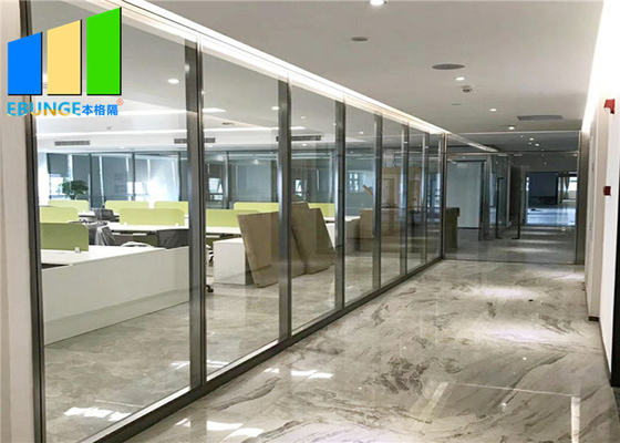 División de cristal temporal desmontable modificada para requisitos particulares de la oficina interna con el marco de aluminio