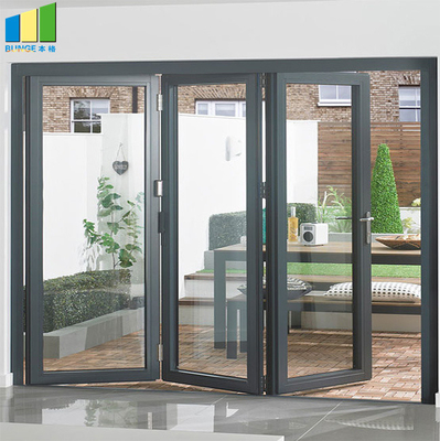 Precio plegable de desplazamiento de cristal de la puerta del marco de aluminio residencial y comercial