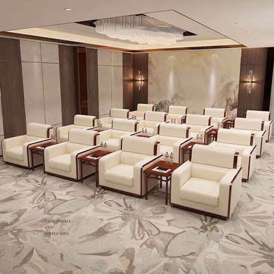 Sofá elegante moderno de la oficina de Rerecence Hall Lobby Lounge Area Leather