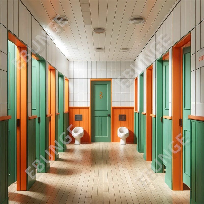 Pared divisoria de baño de alto rendimiento a prueba de fuego con varias opciones de color y resistencia a los impactos